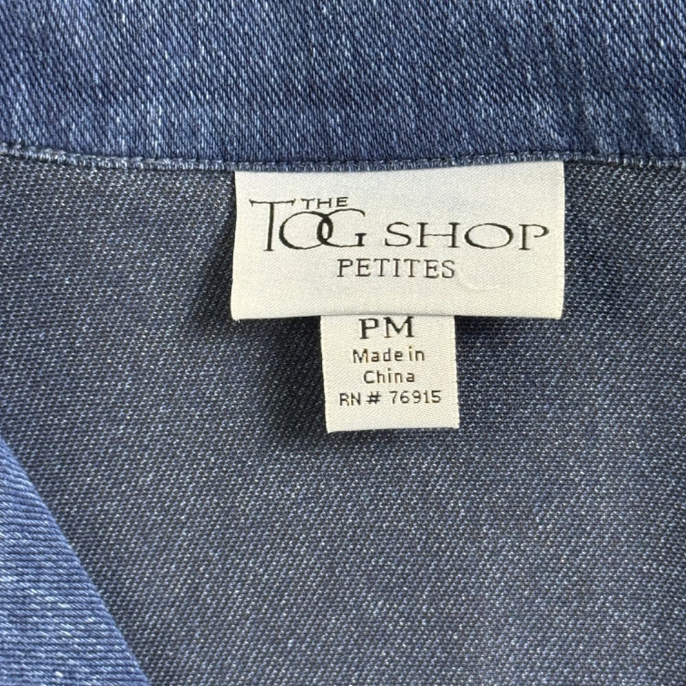 The Tog Shop Petites Stretch Denim Blazer Jacket PM - Picture 5 of 7
